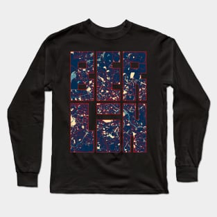 Berlin, Germany Map Typography - Hope Long Sleeve T-Shirt